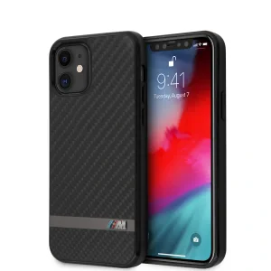 Husa Cover BMW Carbon&amp;Alu pentru iPhone 12 Mini Black