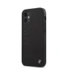 Husa Cover BMW Leather Hot Stamp pentru iPhone 12 Mini Black