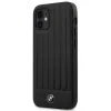 Husa Cover BMW Leather Hot Stamp Vertical pentru iPhone 12 Mini Black