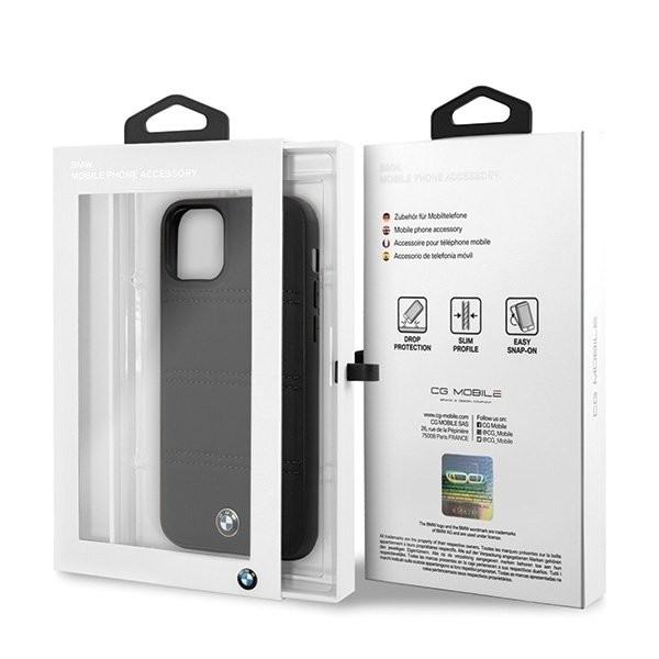 Husa Cover BMW Leather Signature Horizontal pentru iPhone 11 Black thumb