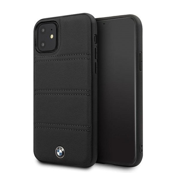 Husa Cover BMW Leather Signature Horizontal pentru iPhone 11 Black thumb