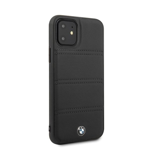 Husa Cover BMW Leather Signature Horizontal pentru iPhone 11 Black thumb