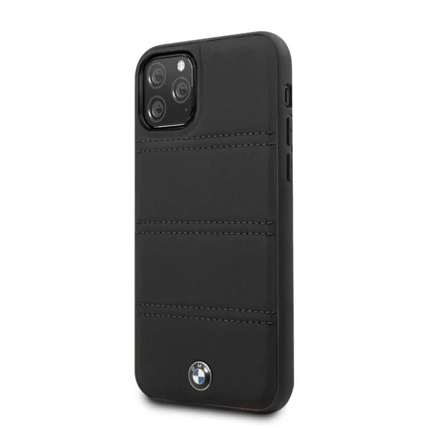 Husa Cover BMW Leather Signature Horizontal pentru iPhone 11 Pro BMHCN58PELBK Negru