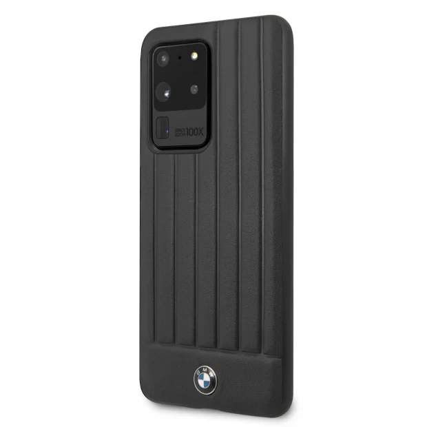 Husa Cover BMW Leather Signature pentru Samsung Galaxy S20 Ultra Black