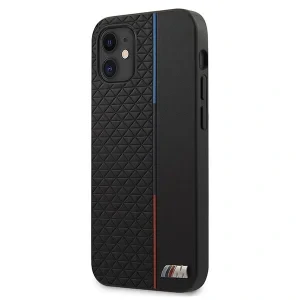 Husa Cover BMW Triangles Tricolor Line pentru iPhone 12 Mini Black