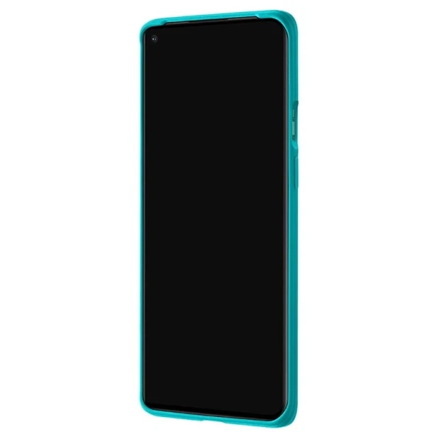 Husa Cover Bumper Sandstone pentru OnePlus 8 Pro, Albastru Cyan