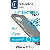 Husa Cover Cellularline Hard Antimicrobial pentru iPhone 11 Pro Fumuriu