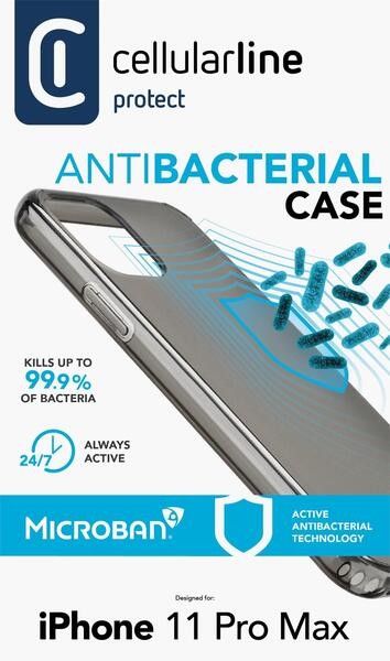 Husa Cover Cellularline Hard Antimicrobial pentru iPhone 11Pro Max negru thumb