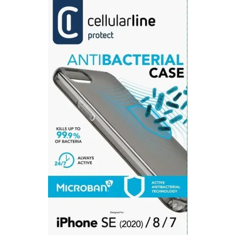 Husa Cover Cellularline Hard Antimicrobial pentru iPhone 7/8/SE