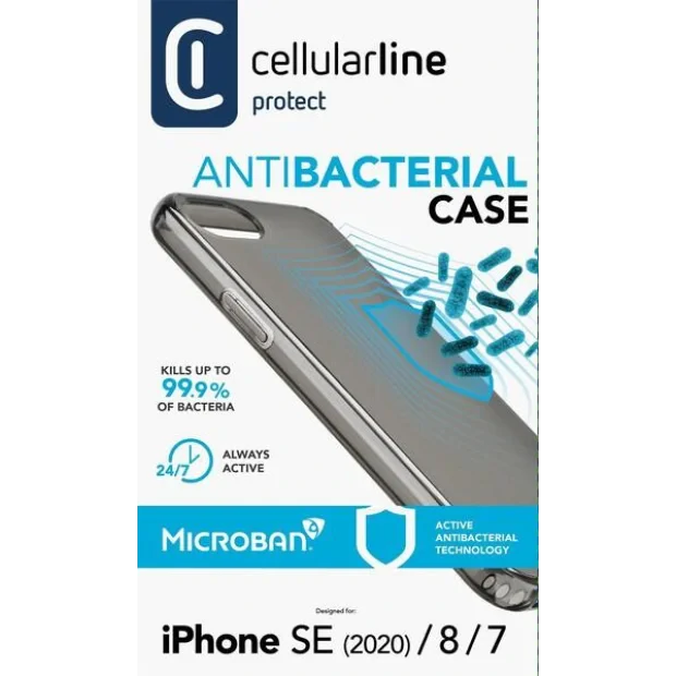 Husa Cover Cellularline Hard Antimicrobial pentru iPhone 7/8/SE