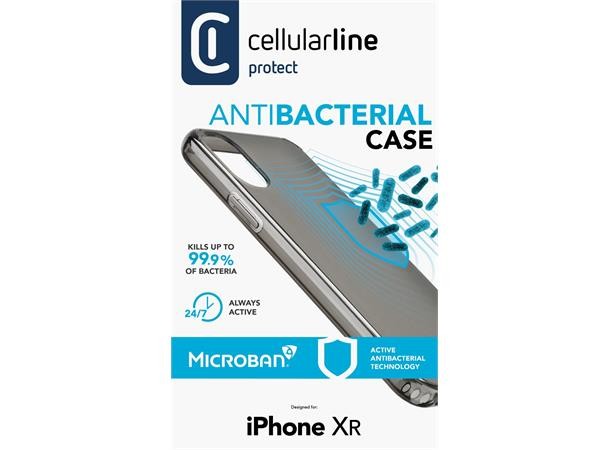 Husa Cover Cellularline Hard Antimicrobial pentru iPhone XR Fumuriu thumb