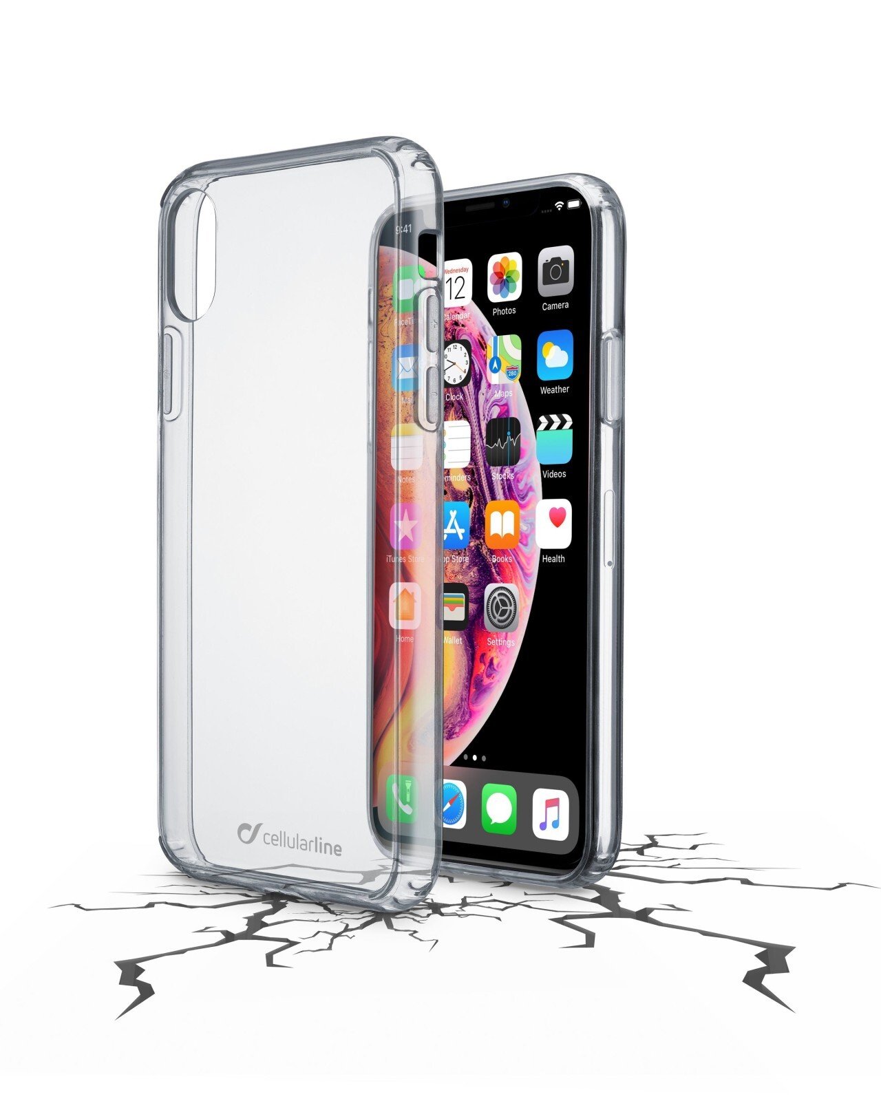 Husa Cover Cellularline Hard pentru iPhone X/Xs Transparent thumb