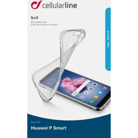 Husa Cover Cellularline Silicon pentru Huawei P Smart Pro Transparent