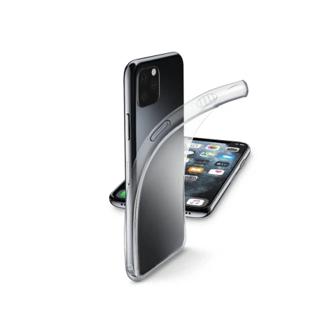 Husa Cover Cellularline Silicon slim pentru iPhone 11 Pro Max Transparent
