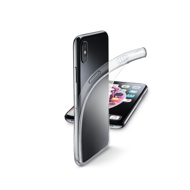 Husa Cover Cellularline Silicon slim pentru iPhone XS Max Transparent