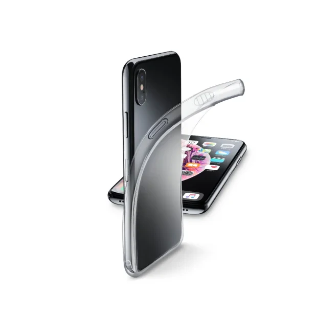Husa Cover Cellularline Silicon slim pentru iPhone XS Max Transparent