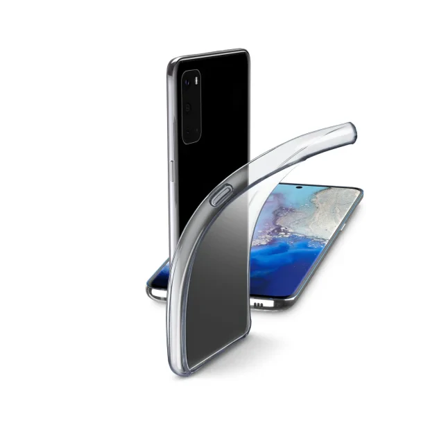 Husa Cover Cellularline Silicon slim pentru Samsung Galaxy S20 Transparent