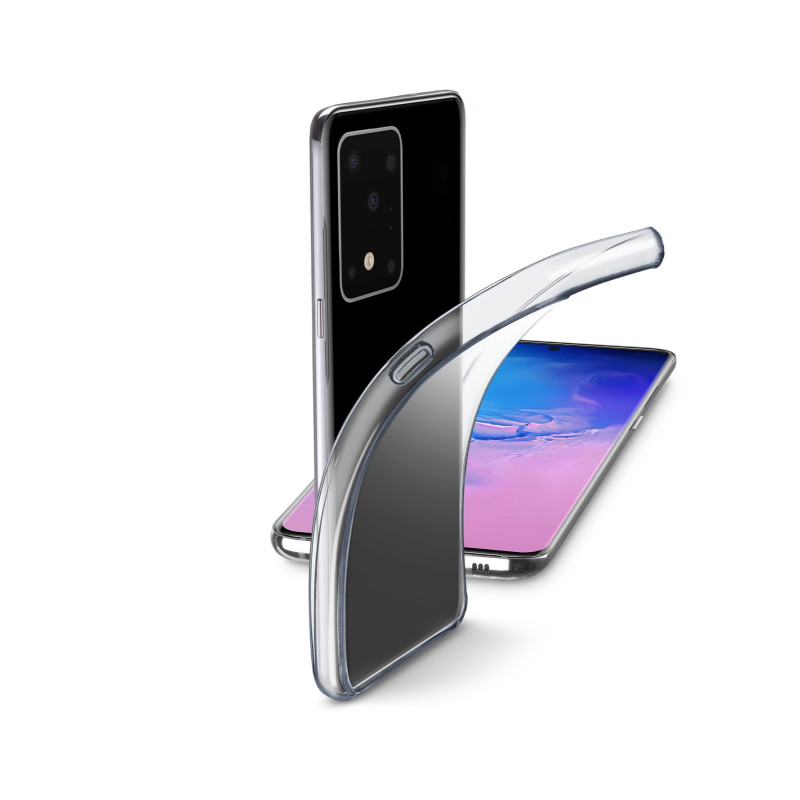 Husa Cover Cellularline Silicon slim pentru Samsung Galaxy S20 Ultra Transparent