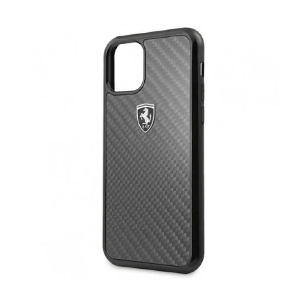 Husa Cover Ferrari Heritage Carbon pentru iPhone 11 Pro  Negru