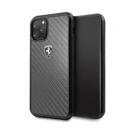 Husa Cover Ferrari Heritage Carbon pentru iPhone 11 Pro  Negru