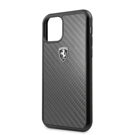 Husa Cover Ferrari Heritage Carbon pentru iPhone 11 Pro Max Negru
