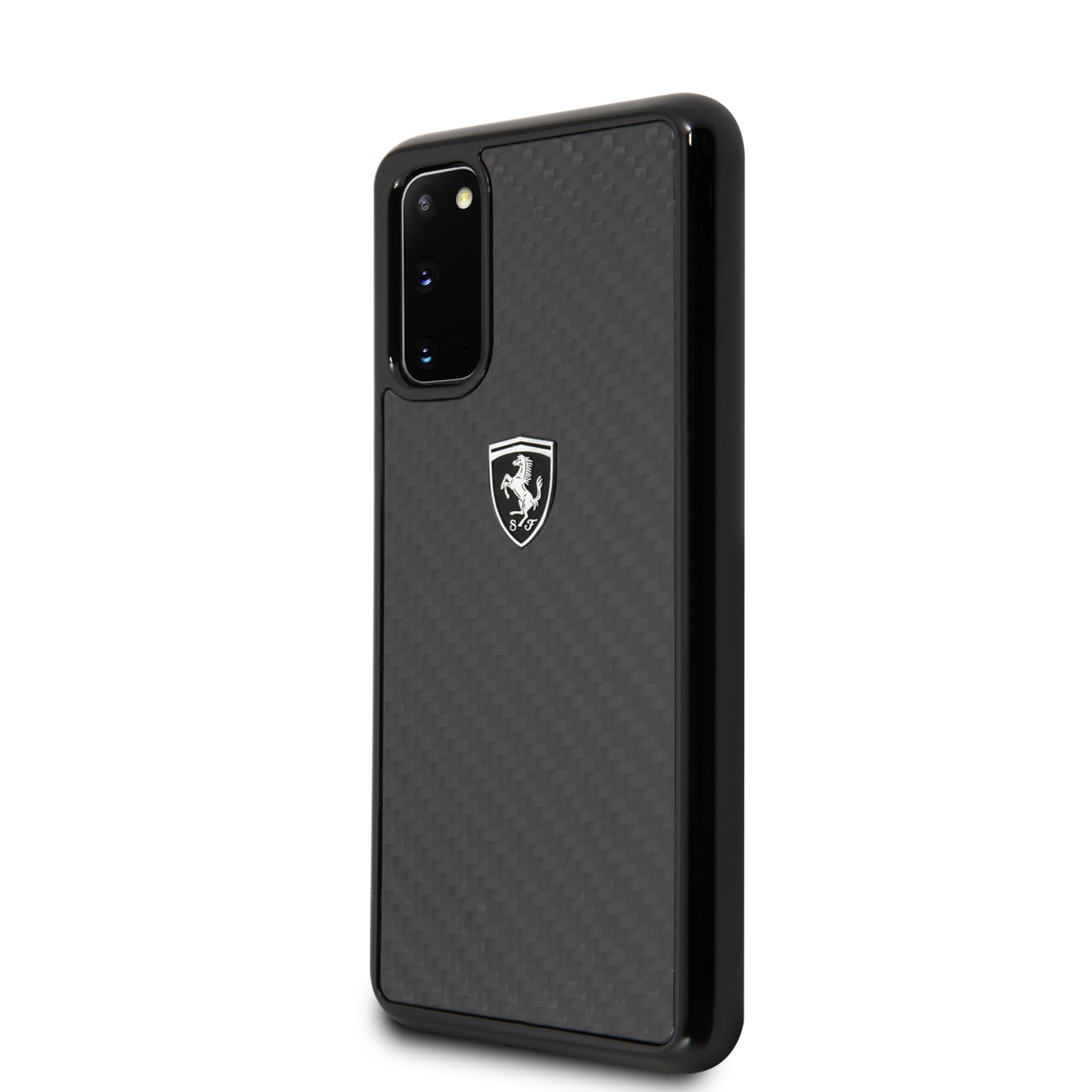 Husa Cover Ferrari Heritage Carbon pentru Samsung Galaxy S20 Negru thumb