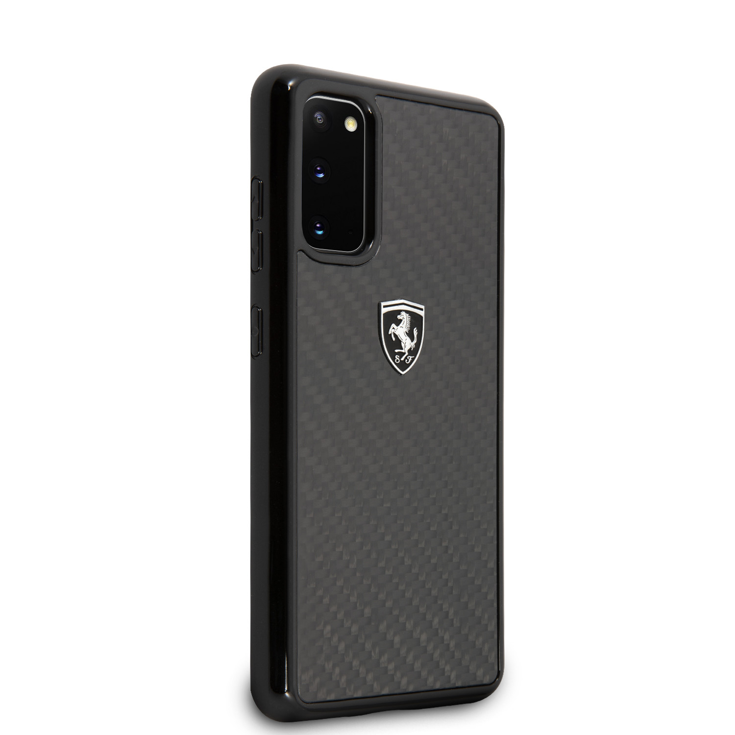 Husa Cover Ferrari Heritage Carbon pentru Samsung Galaxy S20 Negru thumb