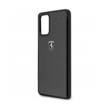 Husa Cover Ferrari Heritage Carbon pentru Samsung Galaxy S20 Plus Black
