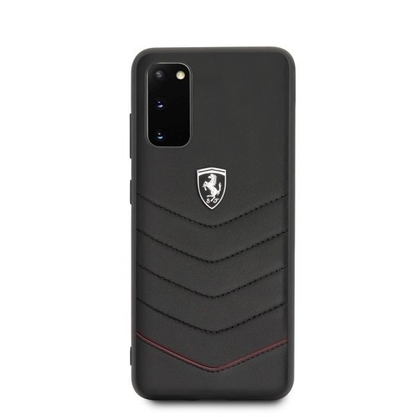 Husa Cover Ferrari Heritage Quilted pentru Samsung Galaxy S20 Negru thumb