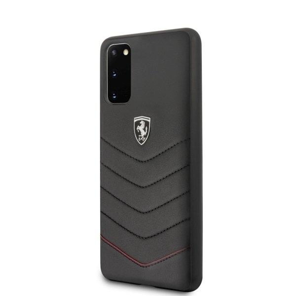 Husa Cover Ferrari Heritage Quilted pentru Samsung Galaxy S20 Negru thumb