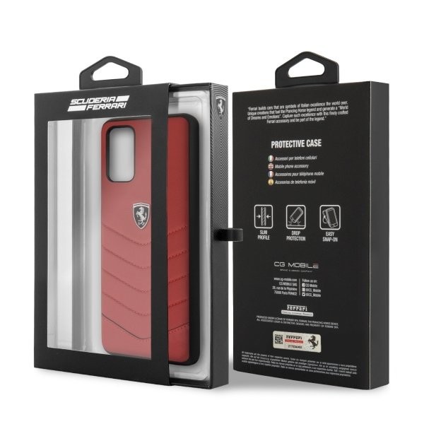 Husa Cover Ferrari Heritage Quilted pentru Samsung Galaxy S20 Plus Rosu thumb