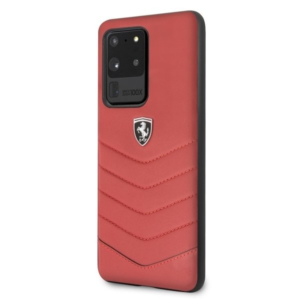 Husa Cover Ferrari Heritage Quilted pentru Samsung Galaxy S20 Ultra Rosu thumb