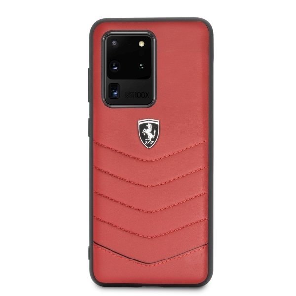 Husa Cover Ferrari Heritage Quilted pentru Samsung Galaxy S20 Ultra Rosu thumb