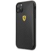 Husa Cover Ferrari On Track Carbon Effect pentru iPhone 11 Pro Negru