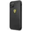 Husa Cover Ferrari On Track Carbon Effect pentru iPhone 11 Pro Negru