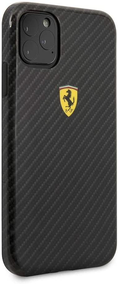 Husa Cover Ferrari On Track Carbon Effect pentru iPhone 11 Pro Negru thumb
