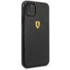 Husa Cover Ferrari On Track Carbon Effect pentru iPhone 11 Pro Negru