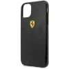 Husa Cover Ferrari On Track Carbon Effect pentru iPhone 11 Pro Negru