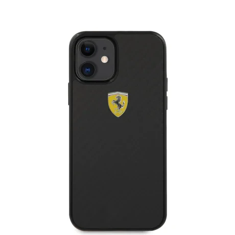 Husa Cover Ferrari On Track Carbon pentru iPhone 12 Mini Black