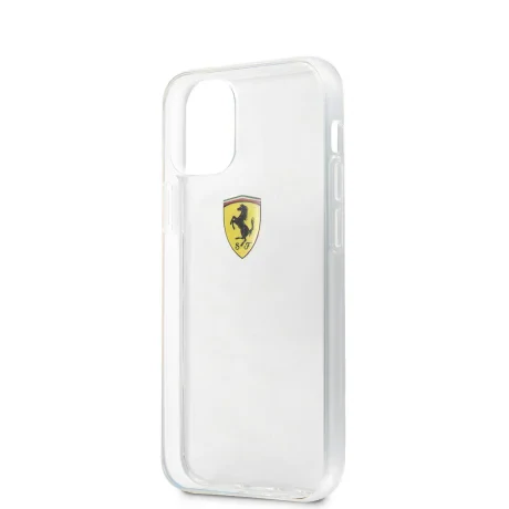 Husa Cover Ferrari On Track Logo pentru iPhone 12 Mini Transparent