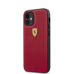 Husa Cover Ferrari On Track Perforated pentru iPhone 12/12 Pro Rosu