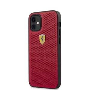 Husa Cover Ferrari On Track Perforated pentru iPhone 12/12 Pro Rosu