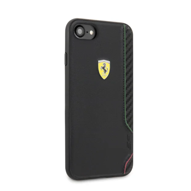 Husa Cover Ferrari On Track Rubber Soft pentru iPhone 7/8/SE2 Negru