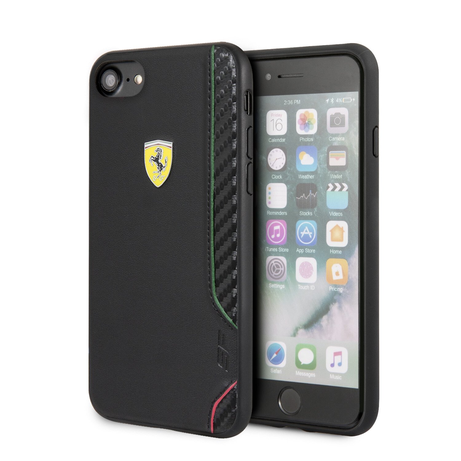 Husa Cover Ferrari On Track Rubber Soft pentru iPhone 7/8/SE2 Negru thumb