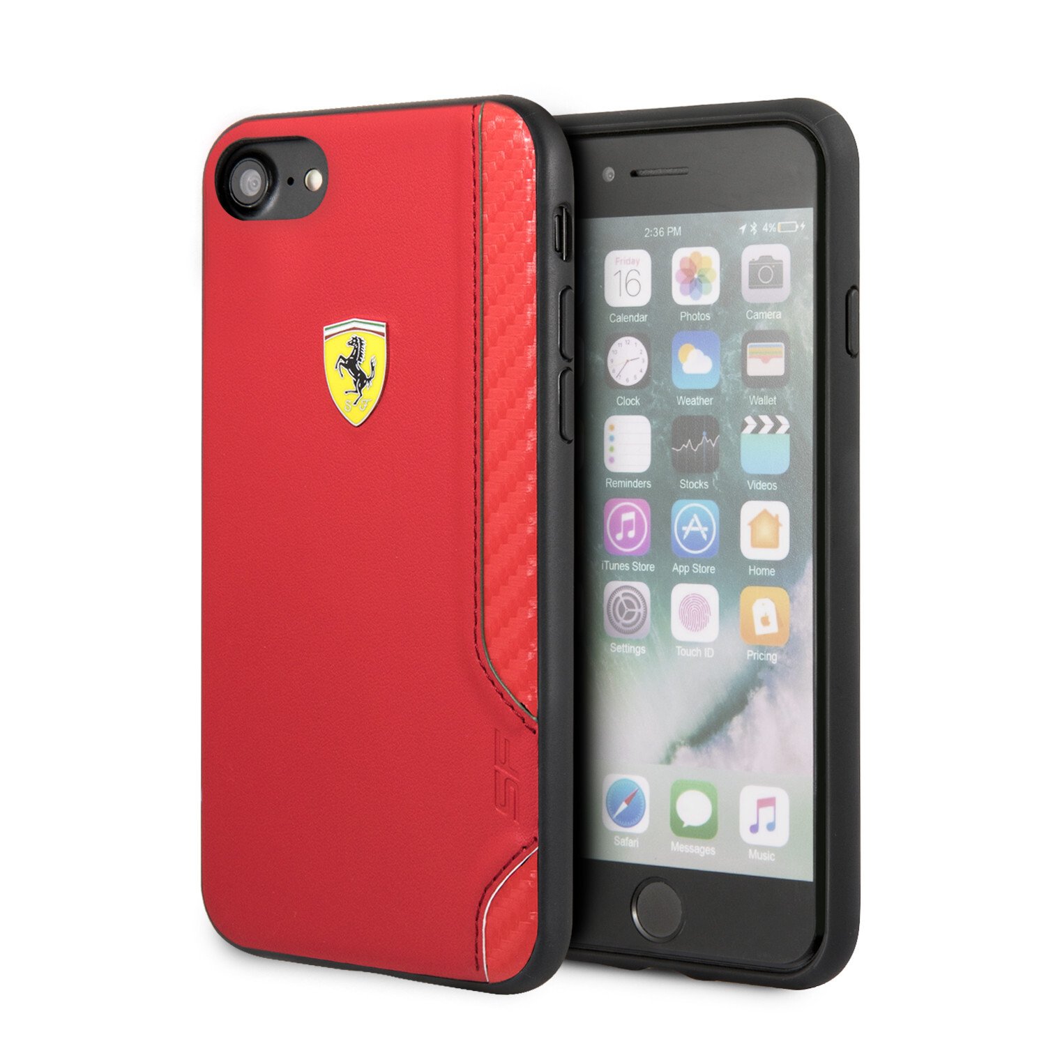 Husa Cover Ferrari On Track Rubber Soft pentru iPhone 7/8/SE2 Rosu thumb