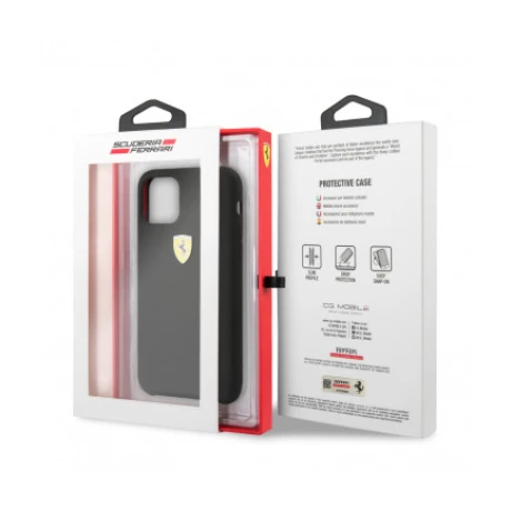Husa Cover Ferrari SF Silicone pentru iphone 11 Pro Max FESSIHCN65BK Black