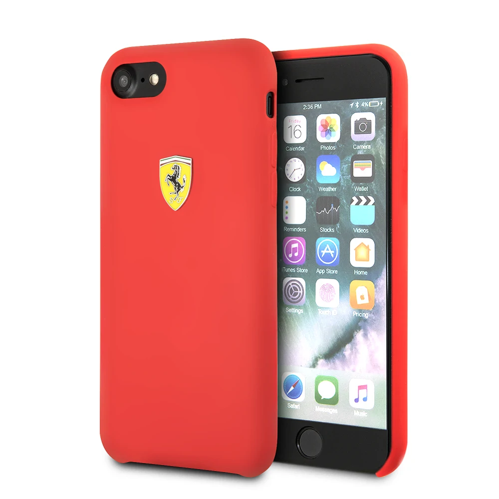 Husa Cover Ferrari SF Silicone pentru iPhone 7/8/SE2 Rosu thumb