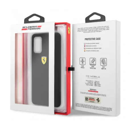 Husa Cover Ferrari SF Silicone pentru Samsung Galaxy S20 FESSIHCS62BK Black