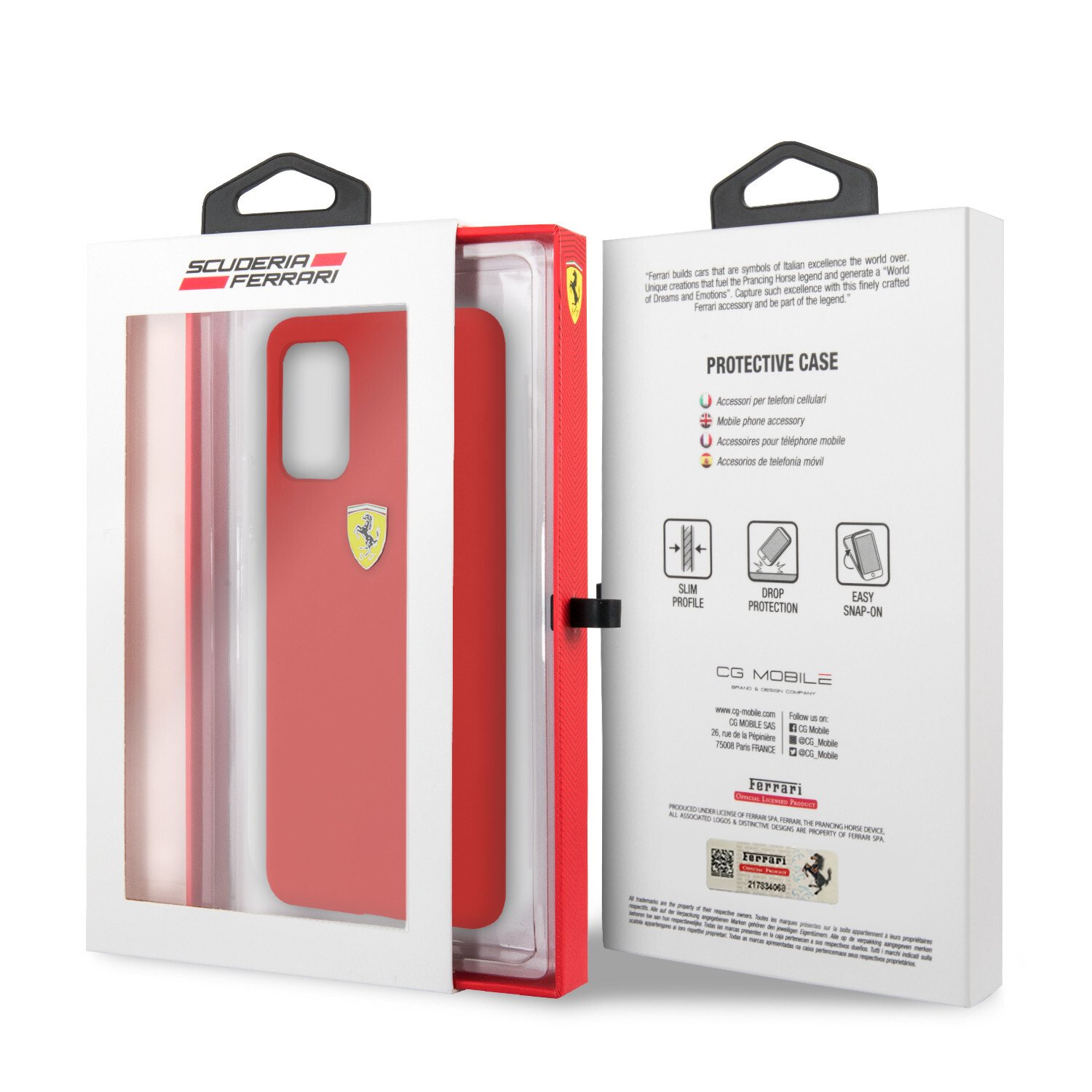 Husa Cover Ferrari SF Silicone pentru Samsung Galaxy S20 Plus Rosu thumb