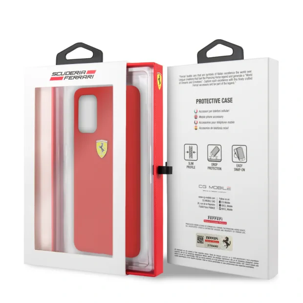 Husa Cover Ferrari SF Silicone pentru Samsung Galaxy S20 Plus Rosu